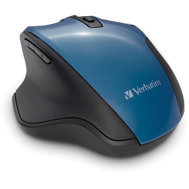 Silent Ergonomic Wireless Blue LED Mouse - Dark Teal | PcHybrid