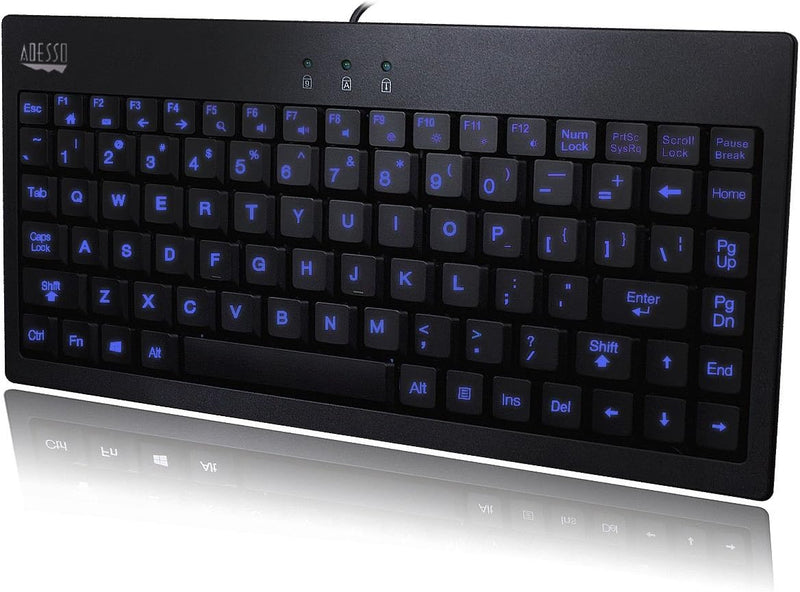 Adesso SlimTouch 110 - 3-Color Illuminated Mini Keyboard