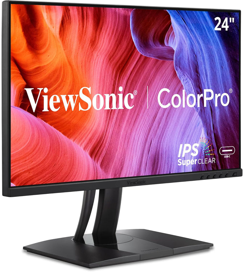 ViewSonic 24in ColorPro 1080p IPS Monitor with USB-C, DisplayPort, HDMI &amp; USB-A – Professional Color Accuracy and Connectivity from ViewSonic