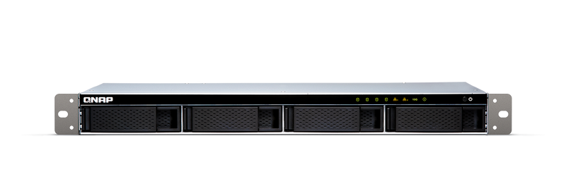 QNAP Short Depth Rackmount NAS with Quad-core CPU and 10GbE SFP+ Port.