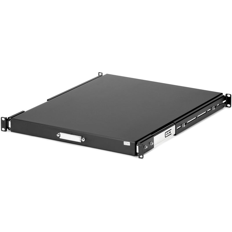 StarTech.com 1U Sliding Server Rack Mount Keyboard Shelf Tray, 55lbs (25Kg), 22in (55cm) Deep Steel Pull Out Drawer for 19" Equipment Rack
