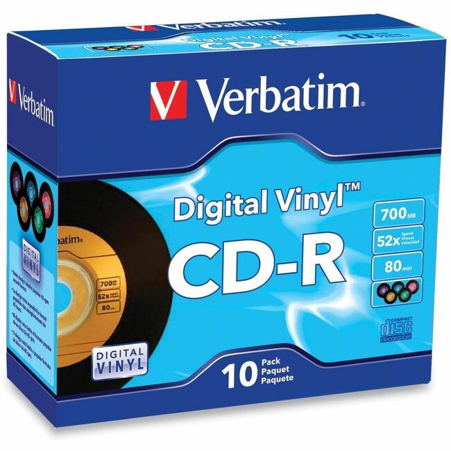 Verbatim Digital Vinyl CD-R x 10 - 10 x CD-R 700 MB ( 80min ) - jewel case - sto