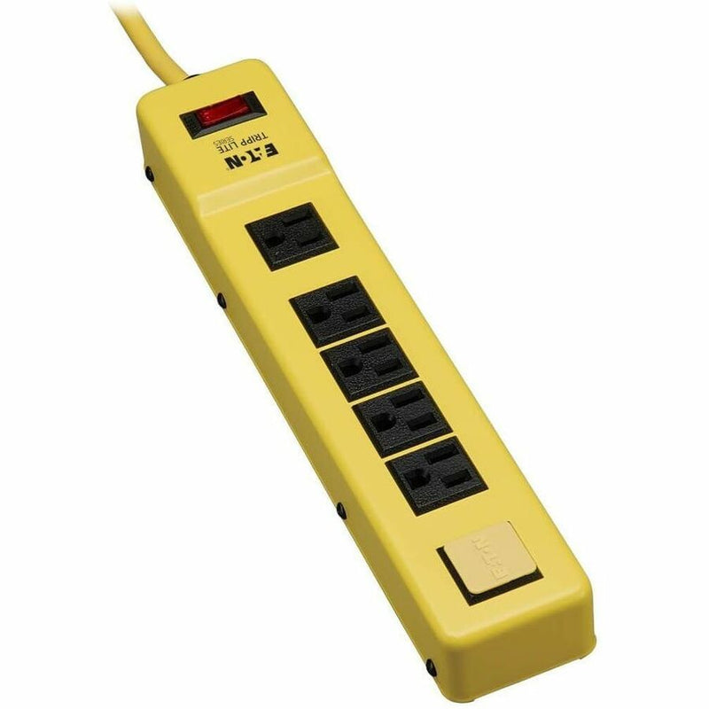 Tripp Lite Safety Power Strip 120V 5-15R 6 Outlet Metal 6' Cord OSHA - NEMA 5-15P - 6 x NEMA 5-15R - 6 ft Cord - 15 A Current - 120 V AC Voltage - Wall-mountable/Desk-mountable