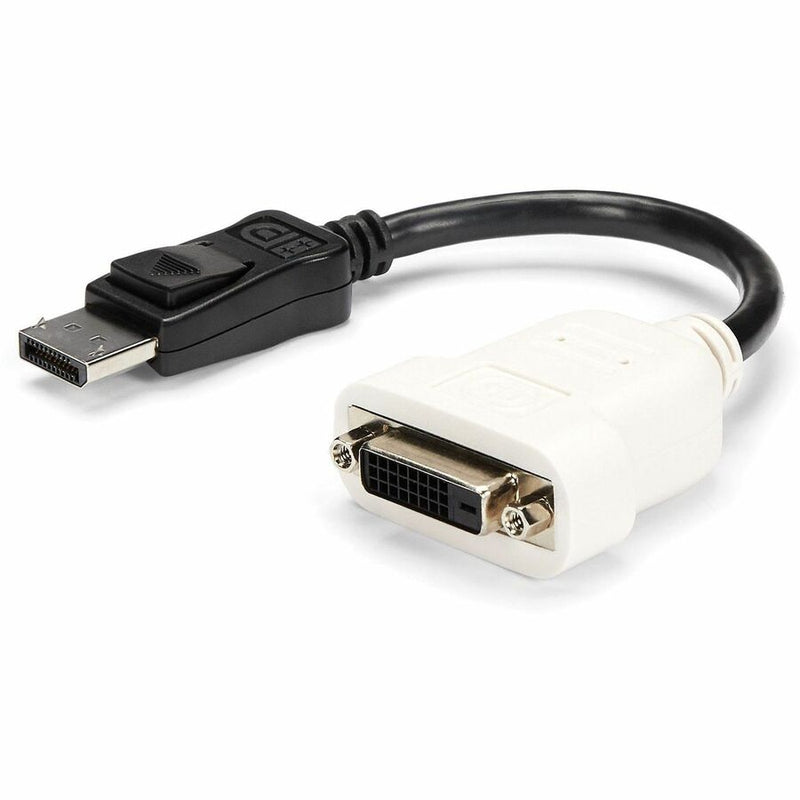 StarTech.com DisplayPort to DVI Adapter, DisplayPort to DVI-D Adapter/Video Converter 1080p, DP 1.2 to DVI Monitor, Latching DP Connector
