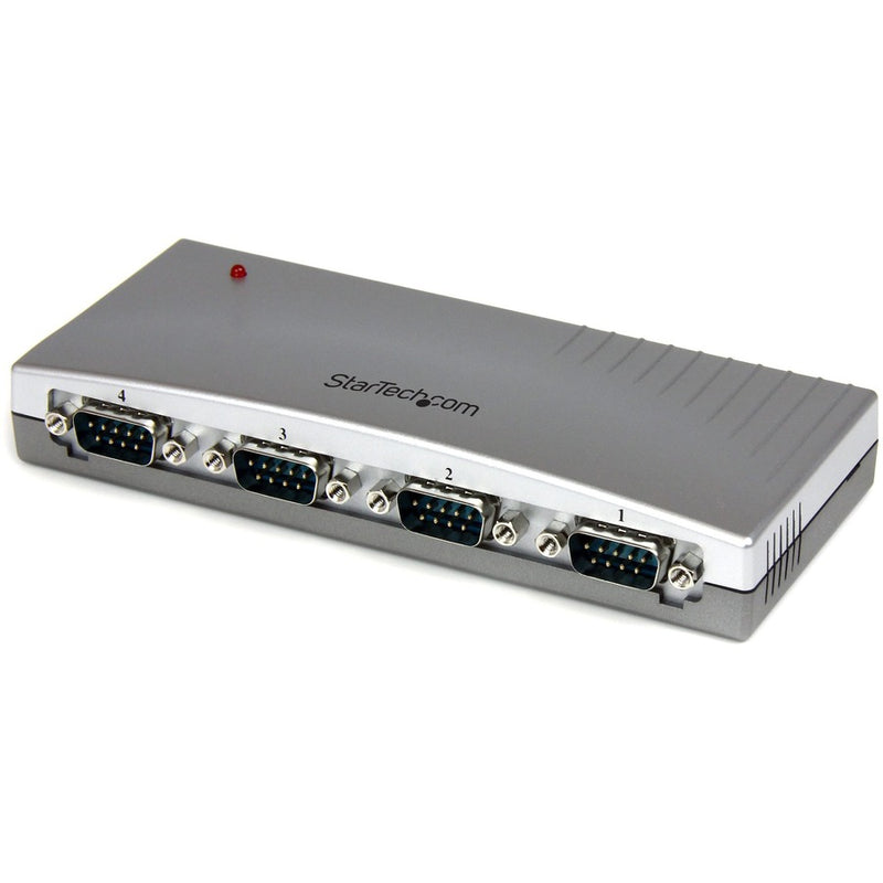 StarTech.com USB to Serial Adapter Hub - 4 Port - Bus Powered - DB9 (9-pin) - USB Serial - FTDI USB to Serial Adapter