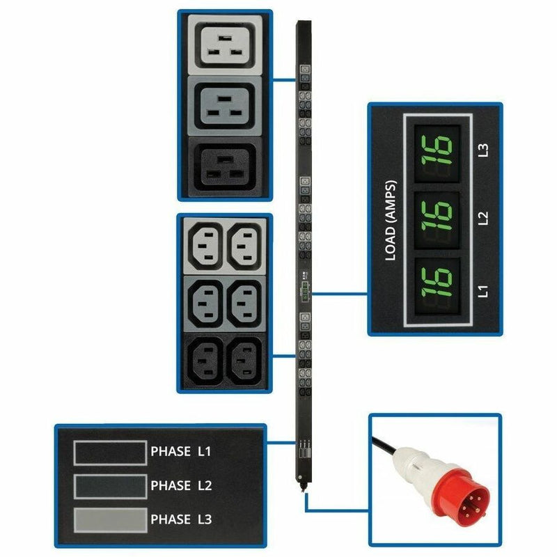 Tripp Lite series Metered PDU3XMV6G20 45-Outlets 11.5kVA PDU