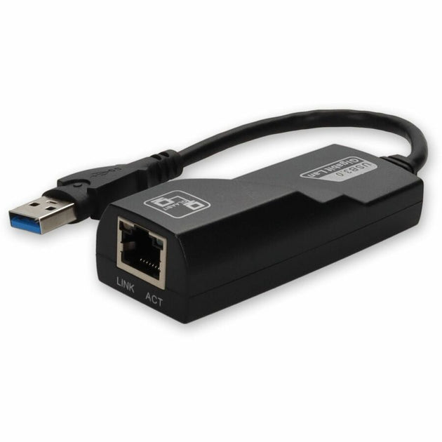 AddOn 5-Pack of USB A 3.0 Male to RJ-45 Female Gray & Black Adapters ...
