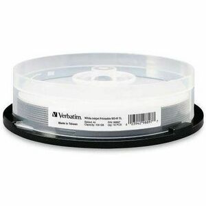 Verbatim BD-R XL 100GB 4X White Inkjet Printable, Hub Printable - 10pk Spindle