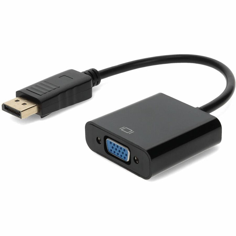 AddOn HP AS615AA Compatible DisplayPort 1.2 Male to VGA Female Black Adapter For Resolution Up to 1920x1200 (WUXGA)