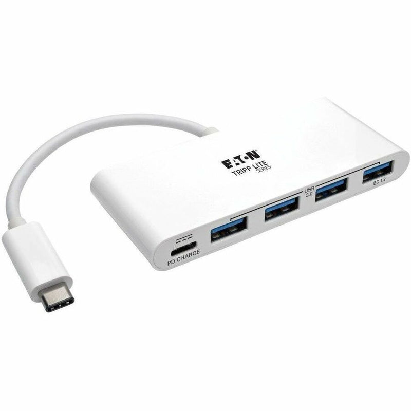Tripp Lite series 4-Port USB 3.1 Gen 1 Portable Hub, USB-C to (x4) USB-A, with USB-C Charging Port