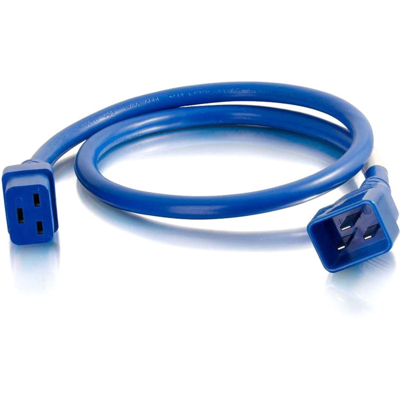 C2G 5ft 12AWG Power Cord (IEC320C20 to IEC320C19) - Blue