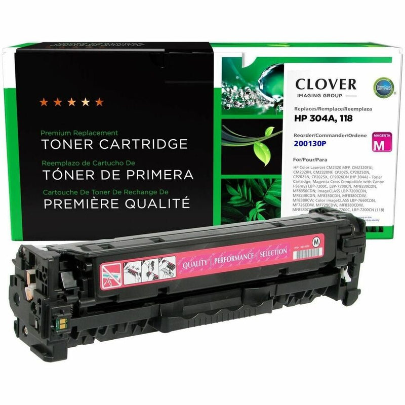 CIG Remanufactured Laser Toner Cartridge 304A (Canon 118, Canon 2660B001AA, HP 304A, HP CC533A) - Magenta - 1 Each