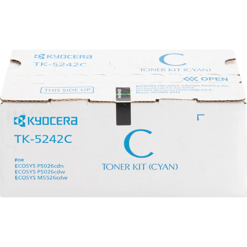 Kyocera TK-5242C Original Laser Toner Cartridge - Cyan - 1 Each