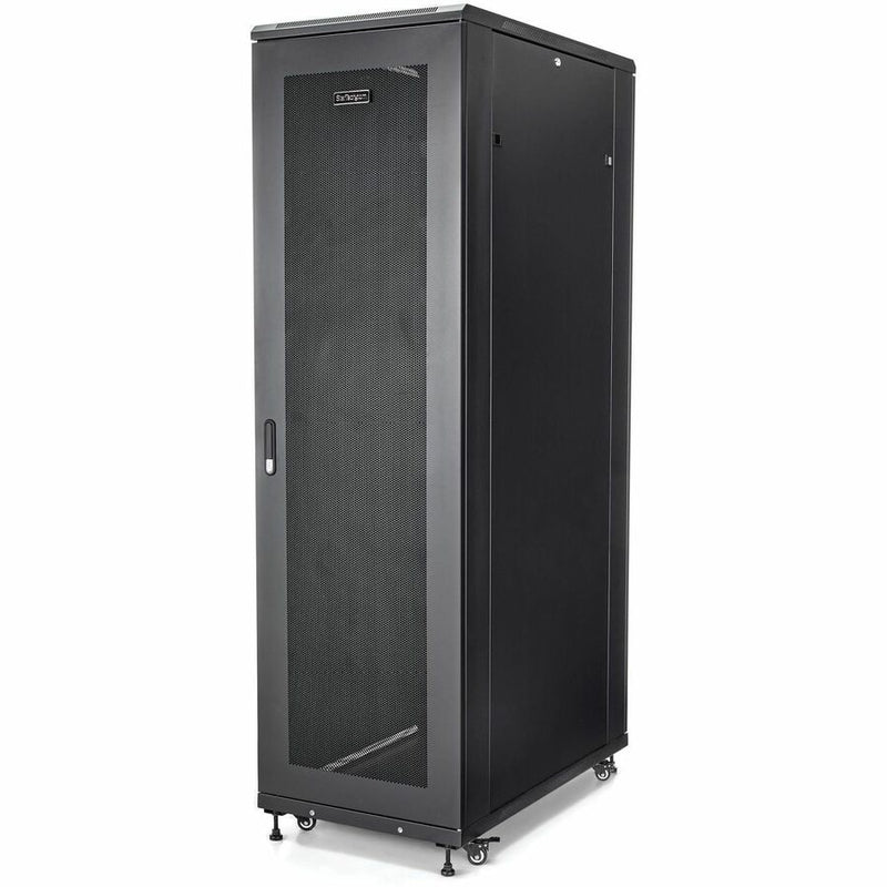 StarTech.com 4-Post 42U Server Rack Cabinet, 19" Data Rack Cabinet for Computer / IT Equipment mount, Rack Server Cabinet with Casters