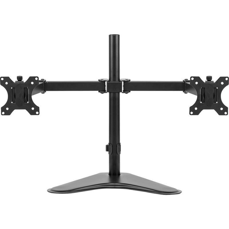 Seasa Freestanding Dual Horizontal Monitor Arm - Steel - Black - 3 Year Limited