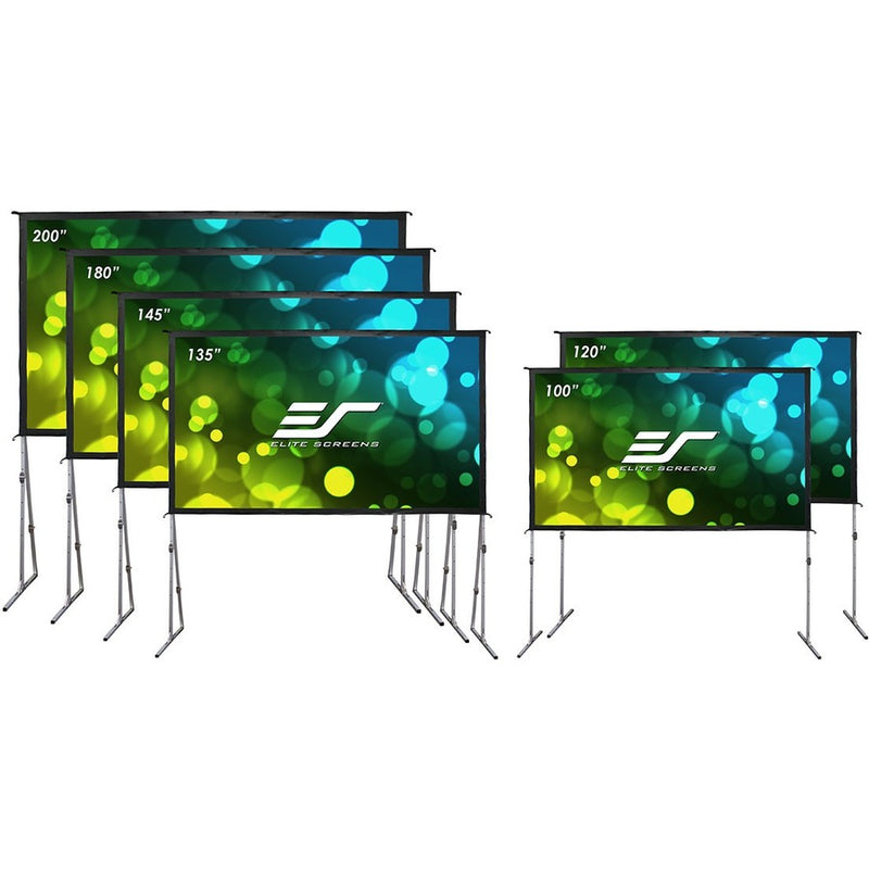 ELITE YARD MASTER PLUS PORTABLE OUTDOOR FOLDING-FRAME MATTE WHITE SCREEN, 100IN