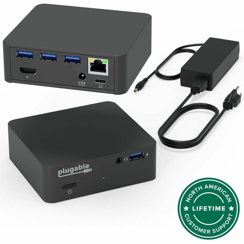 Plugable USB C Dock with 85W Charging Compatible with Thunderbolt 3 and USB-C MacBooks and Select Windows Laptops