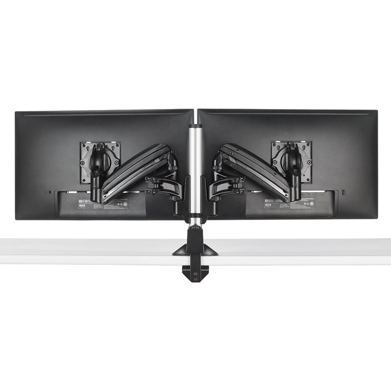 KX Low-Profile Dual Monitor Arm, Column Desk Mount, Black
