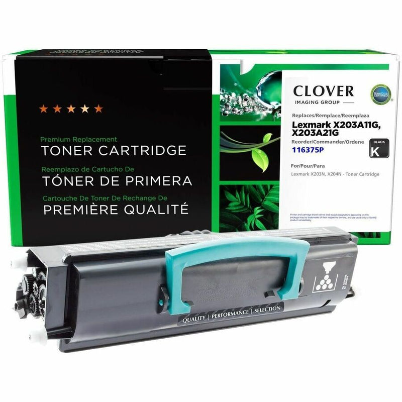 CIG Premium Remanufactured Standard Yield Laser Toner Cartridge - Single Pack X203 (Lexmark 00X203A11G, Lexmark 00X203A21G, Lexmark 0X203A11G, Lexmark 0X203A21G, Lexmark X203A11G, Lexmark X203A21G) - Black - 1 Each