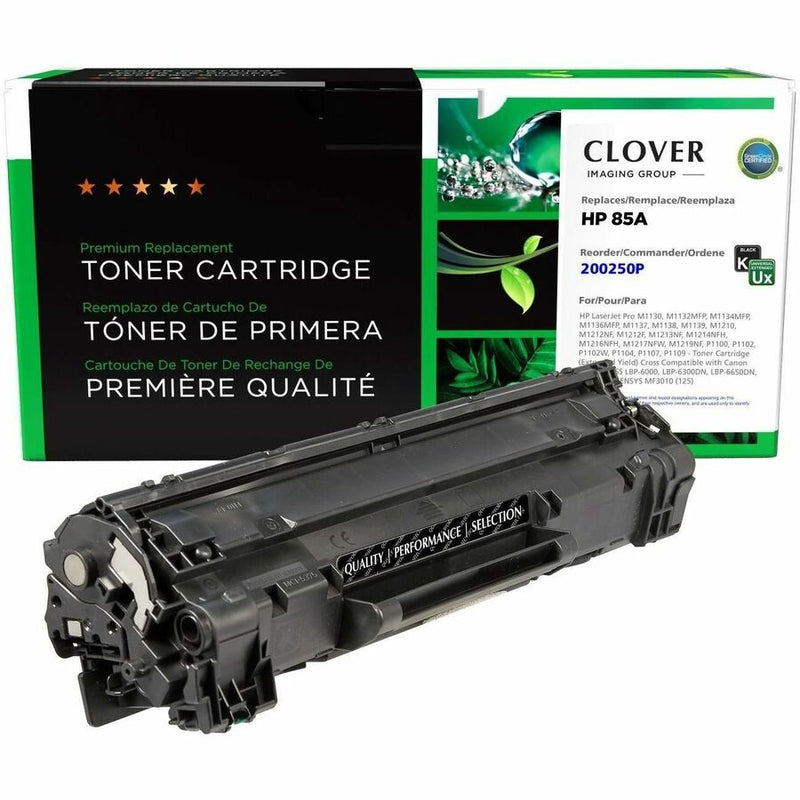 CIG Remanufactured Extended Yield Laser Toner Cartridge 85A, 85L, 125 (Canon 125, Canon 3484B001, Canon CRG125, Canon EP125, HP 85A, HP 85L, HP CE285A, HP CE285L, HP CE285X) - Black - 1 Each