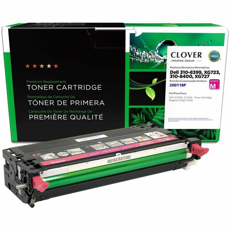 CIG Remanufactured High Yield Laser Toner Cartridge Dell 310-8096, Dell 310-8097, Dell 310-8399, Dell 310-8400, Dell XG723, Dell XG727 - Magenta - 1 Each