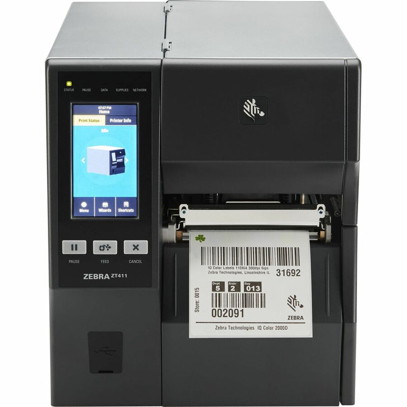 Zebra ZT411 Industrial Direct Thermal/Thermal Transfer Printer - Label Print - USB - Serial - Bluetooth - Wireless LAN