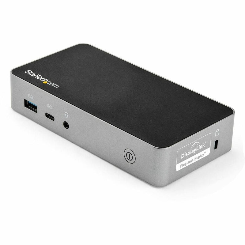 USB-C docking station w/ dual monitor 1080p HDMI + 3x USB-A/1x USB-C/GbE/Audio -