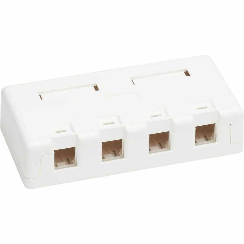 Tripp Lite N082-004-WH series Surface-Mount Box for Keystone Jacks - 4 Ports, Wh