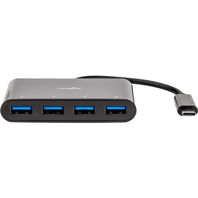 Rocstor Premium Slim Portable 4 Port Hub - USB-C to 4x USB-A