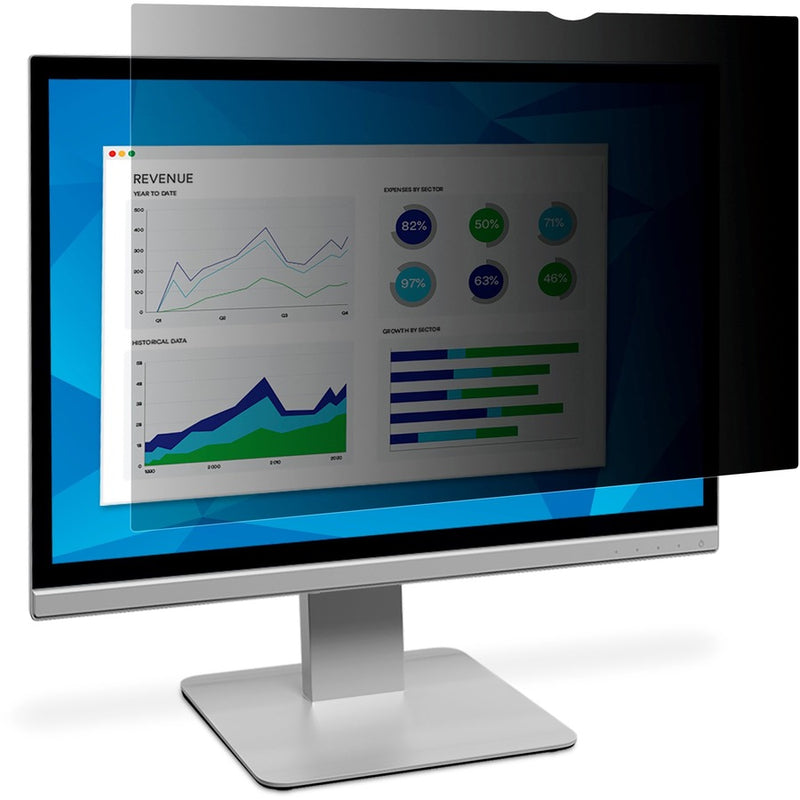 3M Privacy Filter for 21.5in Full Screen Monitor, 16:9, PF215W9E Black, Matte
