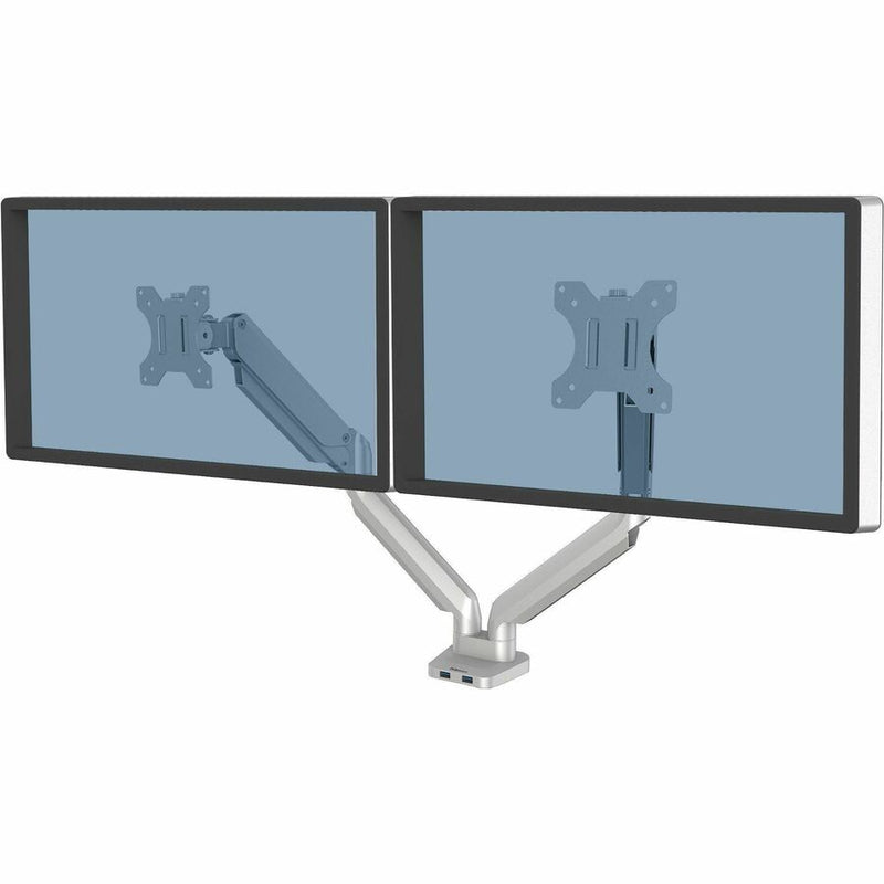 FELLOWES PLATINUM SERIES DUAL MONITOR ARM SILVER