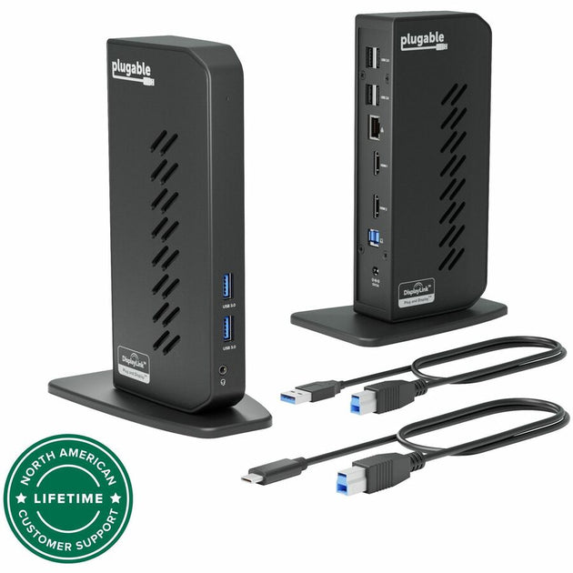 Plugable USB 3.0 and USB-C Universal Laptop Docking Station for Window ...
