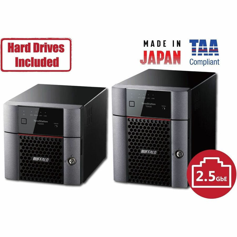 BUFFALO TERASTATION 3220DN 4TB 2 BAY NAS (2X2TB) NAS HDD INCLUDED 2.5GBE RAID IS