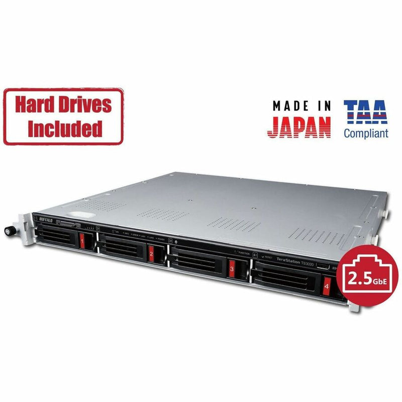 BUFFALO TERASTATION 3420RN 1U RM 16TB 4 BAY NAS (4X4TB) NAS HDD INCLUDED 2.5GBE
