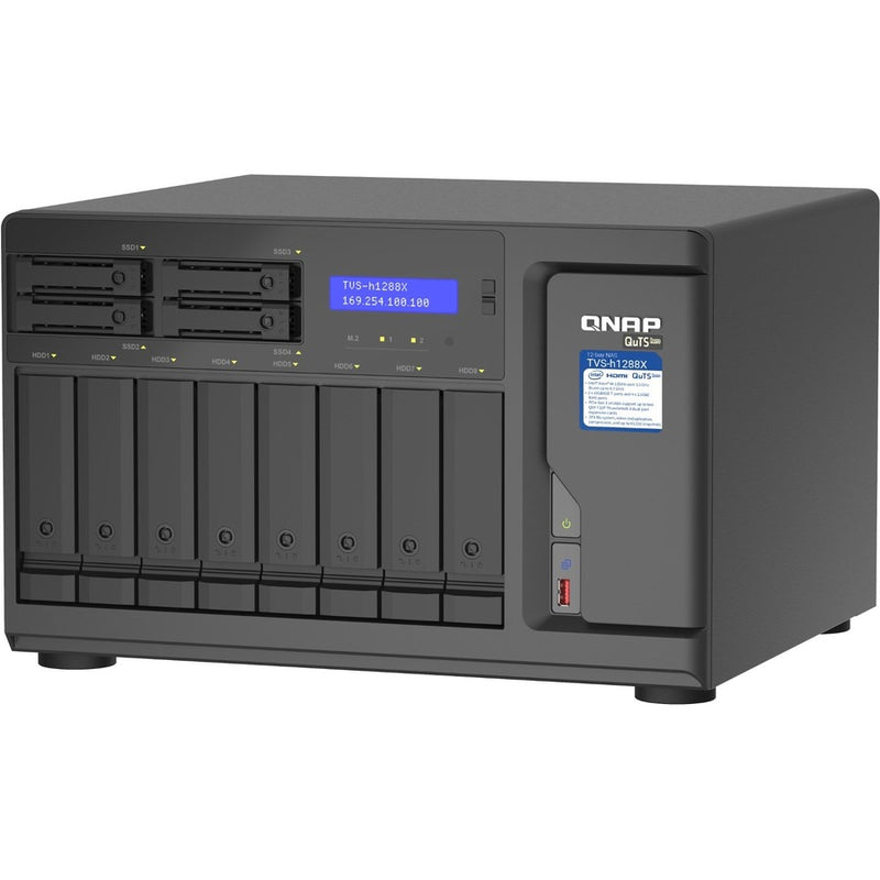 QNAP 12-Bay TurboNAS (8 x 3.5 HDD + 4 x 2.5 SSD), SATA 6G, Intel Xeon W-1250 6 c
