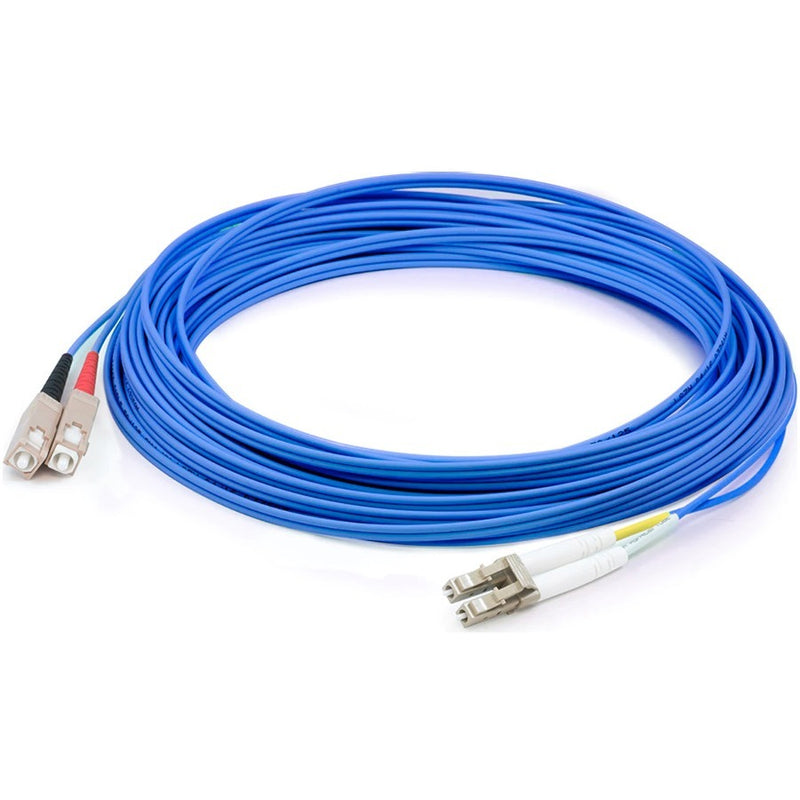 AddOn 3m LC (Male) to SC (Male) Blue OS2 Duplex Fiber OFNR (Riser-Rated) Armored