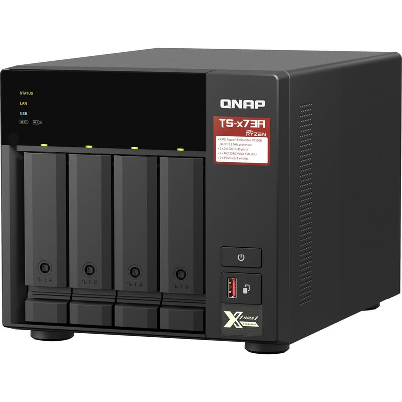 QNAP Desktop 4-bay NAS/iSCSI IP-SAN, AMD Ryzen V1000 series V1500B 4C/8T 2.2 GHz