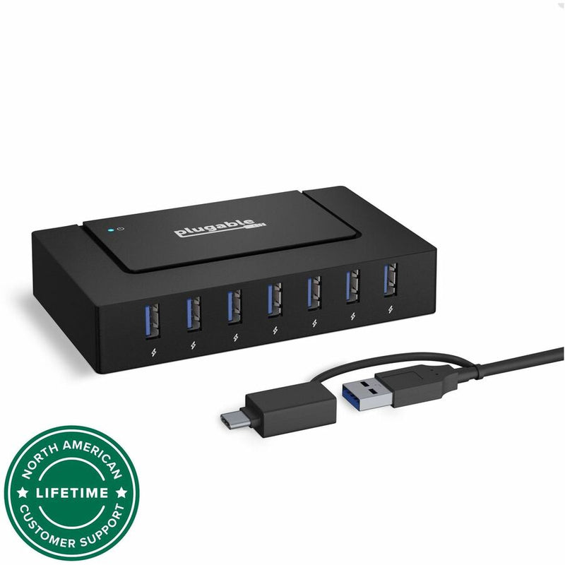 Plugable USB 3.0 AND USB-C 7-PORT CHARGING HUB