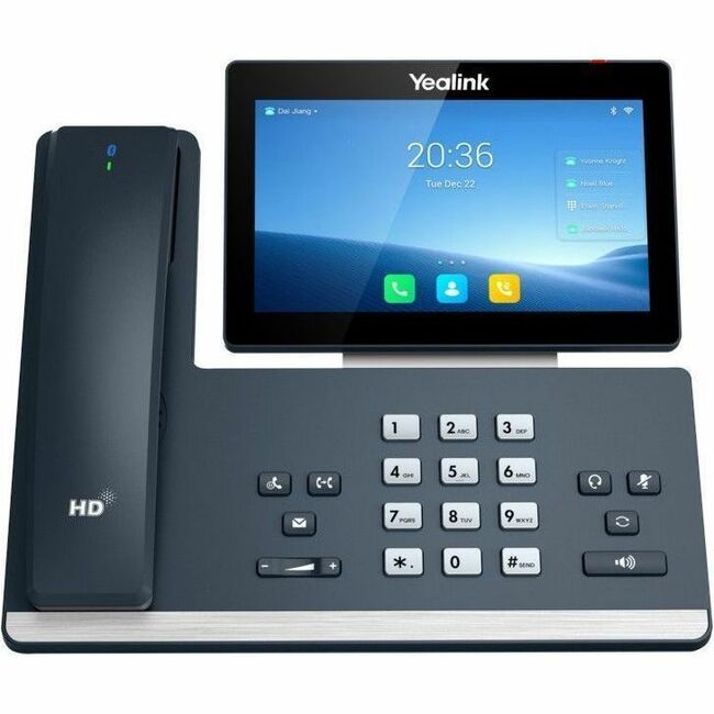 Yealink T58W Pro IP Phone - Corded/Cordless - Corded/Cordless - Bluetooth, Wi-Fi - 10 Multiple Conferencing - Wall Mountable, Stand Mountable - Classic Gray