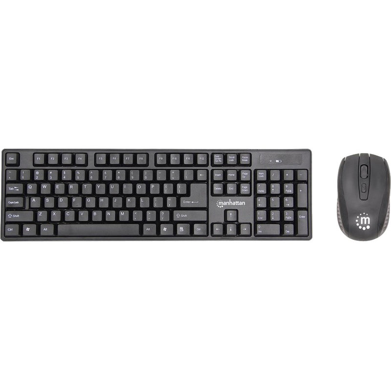 Manhattan Wireless Keyboard and Optical Mouse Set One 2.4 GHz USB-Dongle Connect