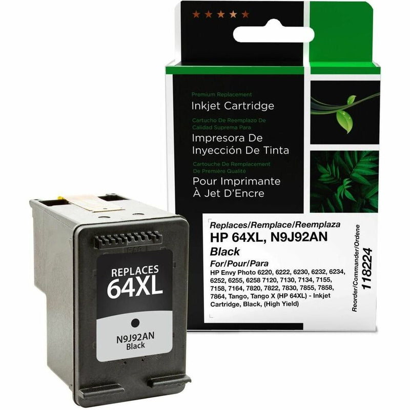 CIG Remanufactured High Yield Inkjet Ink Cartridge 64XL (N9J92AN) - Black Each
