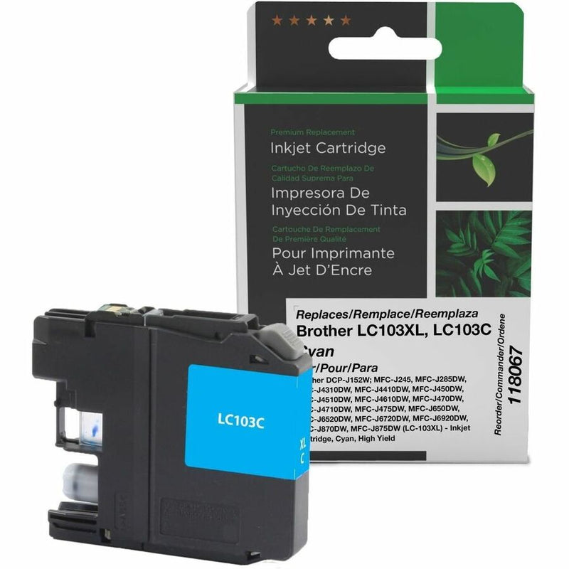 CLOVER IMAGING NON-OEM NEW HIGH YIELD CYAN INK CARTRIDGE REPLACEMENT FOR BROTHER