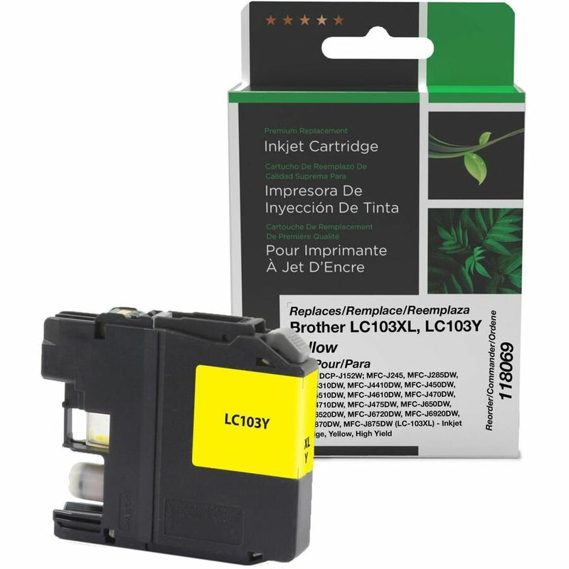 CLOVER IMAGING NON-OEM NEW HIGH YIELD YELLOW INK CARTRIDGE REPLACEMENT FOR BROTH