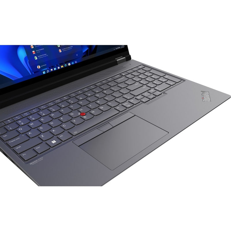 Station de travail mobile Lenovo ThinkPad P16 G1 21D60075US 16" - QHD+ - 3840 x 2400 - Intel Core i7 12e génération i7-12850HX Hexadeca-core (16 Core) 2,10 GHz - 16 Go de RAM totale - 512 Go SSD - Gris tempête