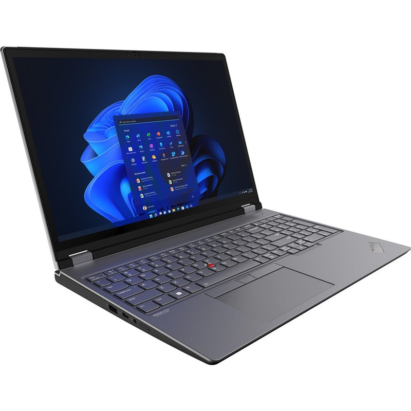 Station de travail mobile Lenovo ThinkPad P16 G1 21D60075US 16" - QHD+ - 3840 x 2400 - Intel Core i7 12e génération i7-12850HX Hexadeca-core (16 Core) 2,10 GHz - 16 Go de RAM totale - 512 Go SSD - Gris tempête