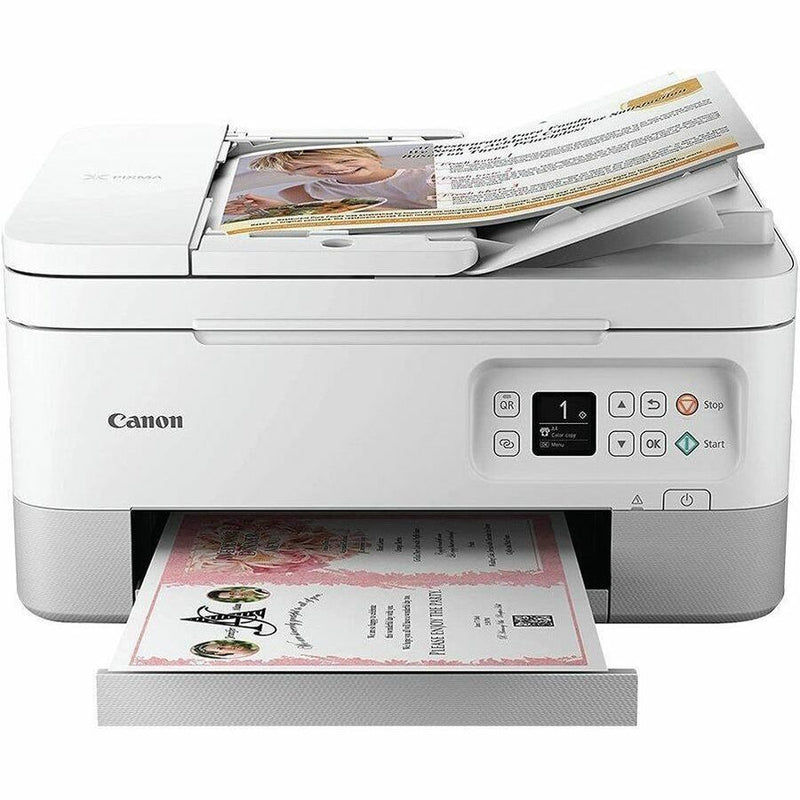 Canon PIXMA TR7020a Wireless Inkjet Multifunction Printer - Monochrome - White