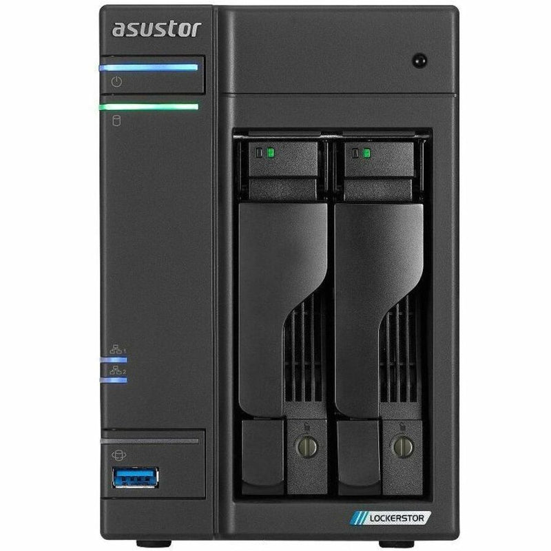 Asustor Lockerstor 2 Gen 2 AS6702T 2 Bay NAS, Quad-Core 2.0GHz CPU, Dual 2.5GbE