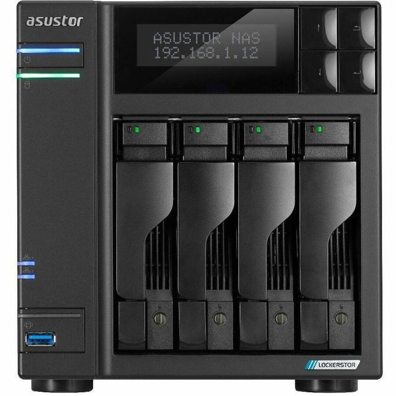 Asustor Lockerstor 4 Gen2 - AS6704T | 4-Bay NAS, Quad-Core 2.0GHz Processor, 4 M.2 NVMe Slots (PCIe 3.0), Dual 2.5GbE, Expandable to 10GbE, 4GB DDR4 RAM, (No Drive)