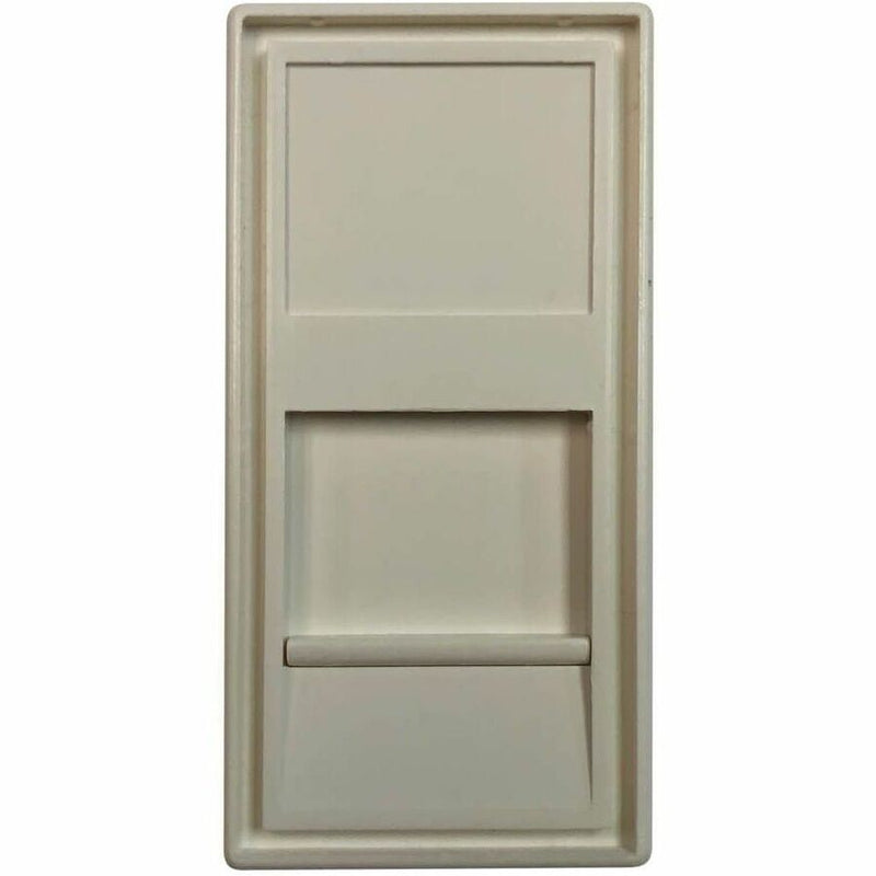 Tripp Lite by Eaton 1-Port European-Style Insert, Unloaded Shuttered Module, 22.5 x 45 mm, White