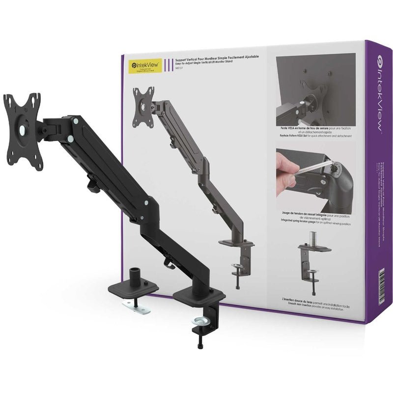 IntekView Single Monitor Stand with Gas Spring